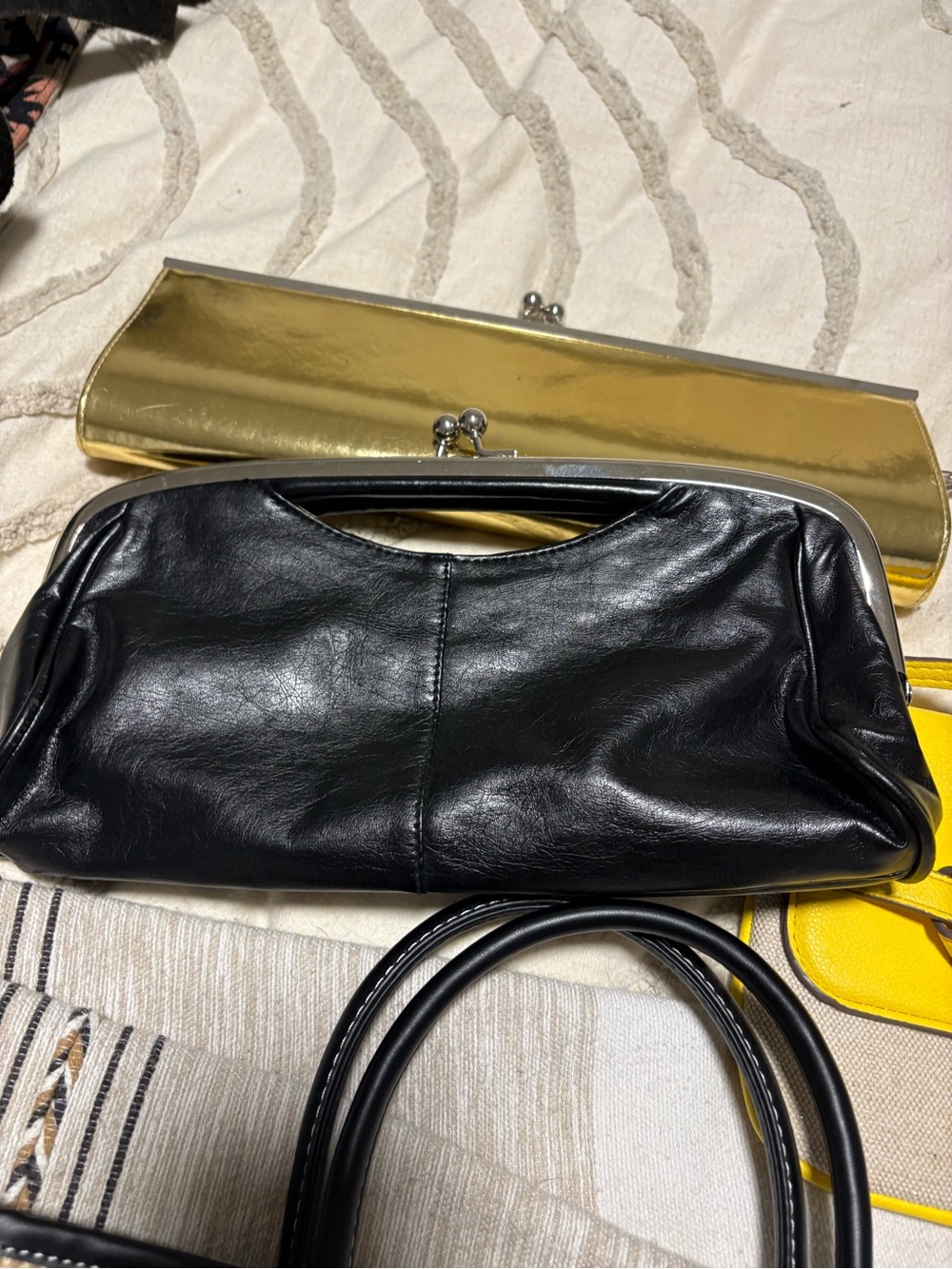 Frame-Top Handbag - Unbranded faux leather